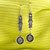 Sterling silver dangle earrings, 'Armenian Rose Garden' - Sterling Silver Floral Dangle Earrings with Oxidized Finish