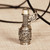 Sterling silver locket pendant necklace, 'Secret Scent' - Antiqued Finish Bottle-Shaped Locket Pendant Necklace