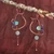 Aretes de agate y lapis lazuli colgan - Aretes de pájaros naturales y pájaros de lazuli envejecidos