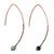 Agate drop earrings, 'Harmonious Call' - Folk Art Antiqued Copper and Natural Agate Drop Earrings