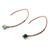 Agate drop earrings, 'Harmonious Call' - Folk Art Antiqued Copper and Natural Agate Drop Earrings