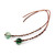 Agate drop earrings, 'Harmonious Call' - Folk Art Antiqued Copper and Natural Agate Drop Earrings