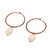 Cultured pearl hoop earrings, 'Pearly Infinity' - Cream-Toned Cultured Pearl and Antiqued Copper Hoop Earrings