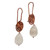 Pendientes colgantes de cobre - Pendientes clásicos de cobre y piedra de Sadaf en forma de espiral