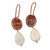 Pendientes colgantes de cobre - Pendientes clásicos de cobre y piedra de Sadaf en forma de espiral