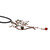 Multi-gemstone pendant necklace, 'Flying Jewels' - Folk Art Antiqued Copper Multi-Gemstone Pendant Necklace