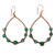 Agate dangle earrings, 'Hopeful Dew' - Natural Green Agate and Antiqued Copper Dangle Earrings