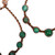 Agate dangle earrings, 'Hopeful Dew' - Natural Green Agate and Antiqued Copper Dangle Earrings