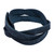 Leather strand bracelet, 'Braided Cool' - Braided Style Leather Strand Wristband Bracelet in Blue