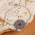 Crystal and sterling silver pendant bracelet, 'Solar Stone' - Sun-Themed Red Crystal and Sterling Silver Pendant Bracelet
