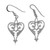 Sterling silver dangle earrings, 'Heartfelt Fantasy' - Romantic-Themed Heart-Shaped Sterling Silver Dangle Earrings