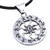 Sterling silver pendant necklace, 'Solar Emblem' - Sun-Themed Round Sterling Silver Pendant Necklace
