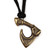 Men's brass long pendant necklace, 'Radiant Amulet of Bravery' - Antique Finished Axe-Themed Men's Brass Pendant Necklace