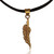 Brass pendant necklace, 'Tribute of Freedom' - Armenian-Inspired Antiqued Brass Feather Pendant Necklace