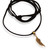 Brass pendant necklace, 'Tribute of Freedom' - Armenian-Inspired Antiqued Brass Feather Pendant Necklace