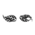 Sterling silver stud earrings, 'Ancient Foliage' - Oxidized Leaf-Shaped Sterling Silver Stud Earrings