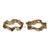 Brass band rings, 'Double Abstract Elegance' (pair) - Pair of Modern Brass Band Rings with Textured Finish