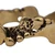 Brass band rings, 'Double Abstract Elegance' (pair) - Pair of Modern Brass Band Rings with Textured Finish
