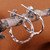 Sterling silver half-hoop earrings, 'Chic Torsade' - Polished Sterling Silver Torsade Half-Hoop Earrings