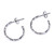 Sterling silver half-hoop earrings, 'Chic Torsade' - Polished Sterling Silver Torsade Half-Hoop Earrings