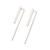Sterling silver drop earrings, 'Yerevan's Elegance' - High-Polished Sterling Silver Minimalist Drop Earrings