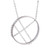 Collar colgante de plata de ley - Collar de Plata 925 con Colgante Circular y Cadena Entrelazada