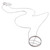 Collar colgante de plata de ley - Collar de Plata 925 con Colgante Circular y Cadena Entrelazada