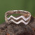 Sterling silver band ring, 'Chevron Fate' - Chevron-Patterned Sterling Silver Band Ring from Armenia