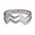 Sterling silver band ring, 'Chevron Fate' - Chevron-Patterned Sterling Silver Band Ring from Armenia