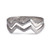 Sterling silver band ring, 'Chevron Fate' - Chevron-Patterned Sterling Silver Band Ring from Armenia