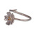 Sterling silver wrap ring, 'Divine Blossom' - Spring-Themed Sterling Silver Wrap Ring with Golden Dots