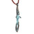 Brass pendant necklace, 'Adam in Teal' - Armenian Brass Pendant Necklace of Archeological Replica