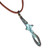 Brass pendant necklace, 'Adam in Teal' - Armenian Brass Pendant Necklace of Archeological Replica