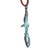 Brass pendant necklace, 'Adam in Teal' - Armenian Brass Pendant Necklace of Archeological Replica