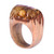 Natural flower cocktail ring, 'Dandelion Fragment' - Handcrafted Natural Dandelion Flower Wooden Cocktail Ring