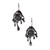 Crystal drop earrings, 'Abstract Droplets' - Modern Abstract Droplet-Themed Crystal Silver Drop Earrings