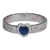 Crystal single stone ring, 'Oneiric Romance' - Romantic Heart-Shaped Hammered Crystal Single Stone Ring