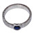 Crystal single stone ring, 'Oneiric Romance' - Romantic Heart-Shaped Hammered Crystal Single Stone Ring