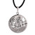 Sterling silver pendant necklace, 'Sylvan Spell' - Round Sterling Silver Pendant Necklace with Forest Scape