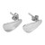 Sterling silver button earrings, 'Soft Pyramid' - Minimalist Pyramid-Shaped Sterling Silver Button Earrings