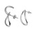 Sterling silver drop earrings, 'Asymmetrical Ovals' - Modern Mismatched Asymmetrical Oval Silver Drop Earrings