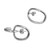 Sterling silver drop earrings, 'Asymmetrical Ovals' - Modern Mismatched Asymmetrical Oval Silver Drop Earrings