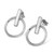 Sterling silver button earrings, 'Power On' - High-Polished Sterling Silver Power Sign Button Earrings