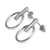 Sterling silver button earrings, 'Power On' - High-Polished Sterling Silver Power Sign Button Earrings