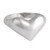 Anillo abovedado de plata de ley - Anillo Mínimo De Plata Esterlina Pulida En Forma De Corazón
