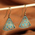 Brass dangle earrings, 'Armenian Knot' - Brass Celtic Knot Dangle Earrings with Antique Finish