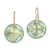 Brass dangle earrings, 'Armenian Cross' - Brass Cross Dangle Earrings with Antique Oxidized Finish