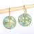 Brass dangle earrings, 'Armenian Cross' - Brass Cross Dangle Earrings with Antique Oxidized Finish