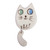 Ceramic brooch pin, 'Feline Grace' - Whimsical Ivory Ceramic Cat Brooch Pin Crafted in Armenia