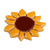Ceramic brooch pin, 'Adoration Petals' - Spring-Inspired Glazed Sunflower-Shaped Ceramic Brooch Pin